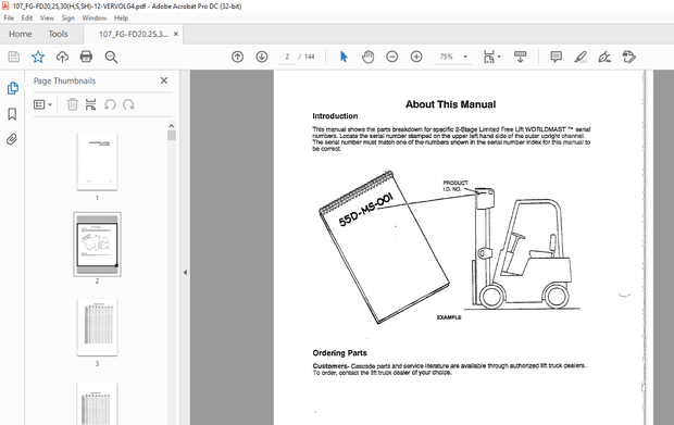Komatsu 107_FG-FD20,25,30(H,S,SH)-12-Parts Manual - PDF DOWNLOAD