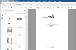 John Deere 135D Excavator Operation &amp; Test Technical Manual PDF DOWNLOAD