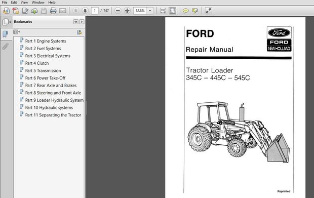 New Holland Tractor Loader 345C 445C 545C Service Repair Manual (40034530) - PDF DOWNLOAD