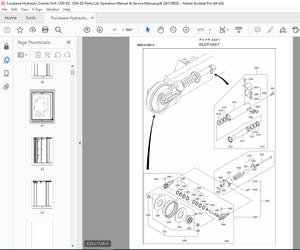 Furukawa Rock Drill 1200-ED 1500-ED Hydraulic Crawler Drill Parts &amp; Operation &amp; Service Manual PDF