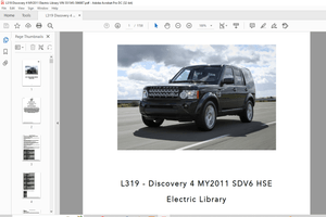 Land Rover L319 – Discovery 4 MY2011 SDV6 HSE Electric Library Wiring Diagrams Manual – PDF DOWNLOAD