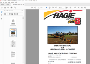 Hagie Hi-Tractor DTS 8 Operator’s Manual 493405 – PDF DOWNLOAD