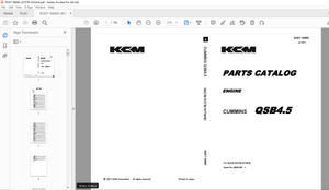 KCM CUMMINS QSB4.5 ENGINE For 62Z7B/67Z7B/67TM7B Parts Manual - PDF DOWNLOAD