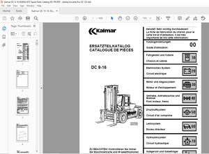 Kalmar DC 9-16 Spare Parts Catalogue Manual 920936.5072 – PDF DOWNLOAD