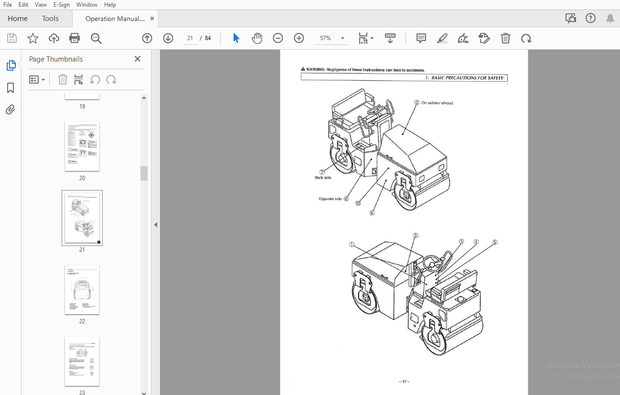 Sakai Vibrating Roller SW300-1 SW320-1 SW330-1 Operation &amp; Maintenance Manual PDF