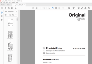 Pottinger Tractor SYNKRO 4003 K Spare Parts Manual – PDF DOWNLOAD