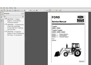 New Holland Ford 250C 260C 345D 445D &amp; 545D Tractor Service Repair Manual (40025050)  