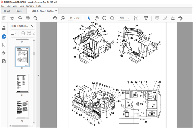 Cat Bucyrus RH 30F Hydraulic Excavator Operating Instructions Manual BI651496 – PDF DOWNLOAD