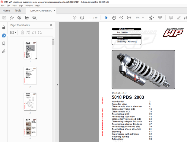 KTM 5018 PDS 2003 Workshop manual - PDF DOWNLOAD