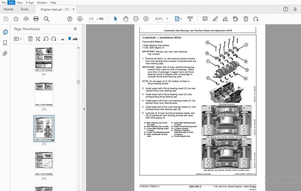 John Deere 4.5L and 6.8L Diesel Engines (Base Engine) Component Technical Manual CTM104 - PDF 