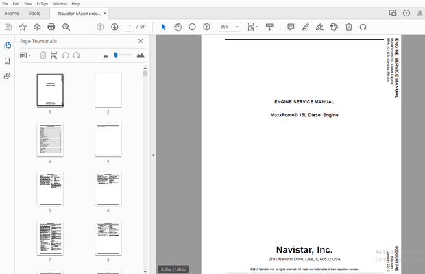 MaxxForce 15 Engine Diagnostic/Troubleshooting Manual 2012 – PDF DOWNLOAD