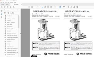 BT Prime-Mover Forklift RS-40C ELECTRIC STRADDLE TRUCK OPERATOR’S MANUAL – PDF DOWNLOAD