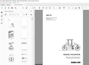 AMMANN ARX 90 DOUBLE BILLES CHÂSSIS FIXE MANUEL UTILISATEUR (3008232) - PDF