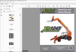 Xtreme XR1245 Cummins Tier 4F Operation &amp; Safety Manual PN 24906-003 PDF