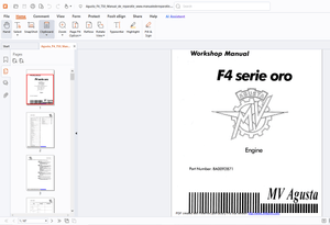 Agusta F4 750 Series oro Engine Workshop Manual - PDF DOWNLOAD