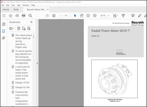 Rexroth Motor MCR-T Series 33 S032 Repair Manual (50950387) – PDF DOWNLOAD