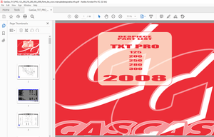 2008 Gasgas TXT pro 125/200/250/280/300 Parts List Manual - PDF DOWNLOAD