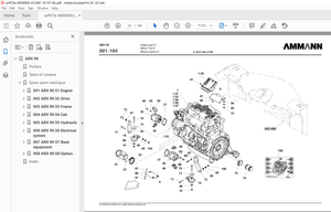 Ammann ARX 90 Tandem Roller Parts Catalogue Manual 4122061 - PDF