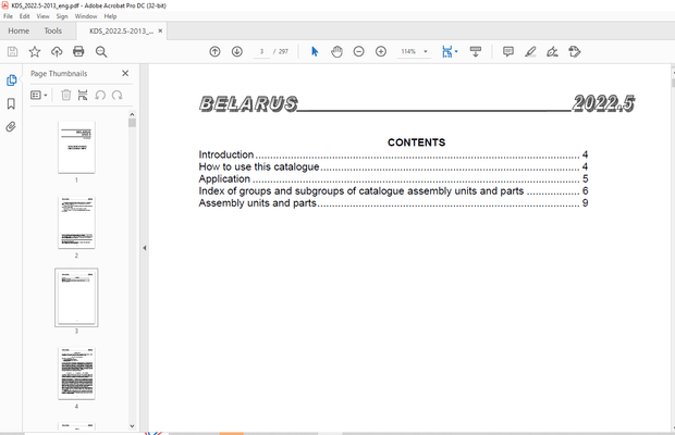 Belarus 2022.5 Tractor Parts Catalogue &amp; Assembly Manual 2022.5-0000010KDS – PDF DOWNLOAD