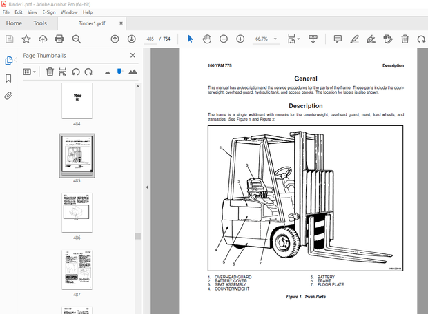 Yale Forklift E807 (ERP030-040TGN) Service Manual – PDF DOWNLOAD