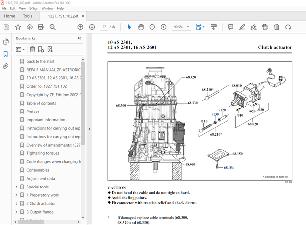 ZF-TRONIC 10 AS 2301 12 AS 2301 16 AS 2601 Repair Manual 1327 751 102 - PDF DOWNLOAD