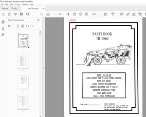 Terex TH1056C Telehandler Parts Manual - PDF DOWNLOAD