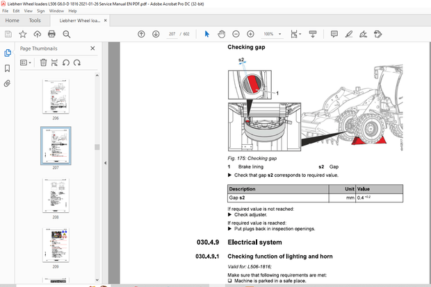 Liebherr Wheel loaders L 506-1816 Service manual – PDF DOWNLOAD
