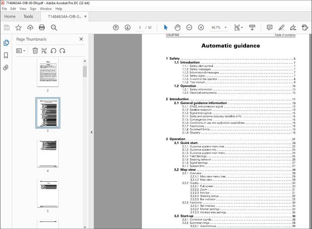 Gleaner EU Automatic Guidance Operator’s Manual 71484634A – PDF DOWNLOAD