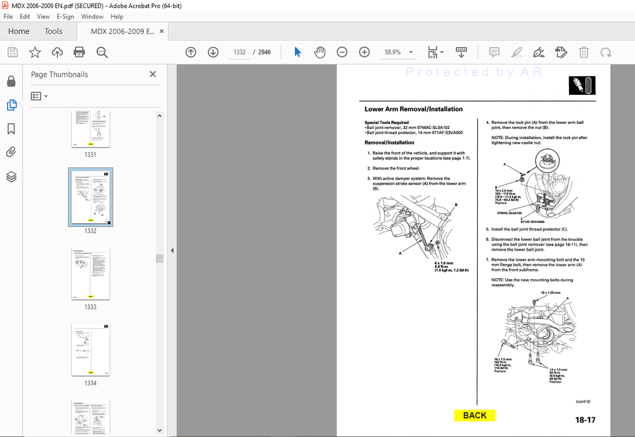 2012 ACURA MDX SERVICE MANUAL PDF visual data 6