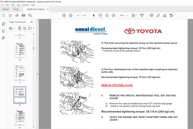 Nanni Diesel Engine Base T4.155 4.380 TDI 4.390 TDI 4 Cylinders Workshop Manual 60300140 – PDF 