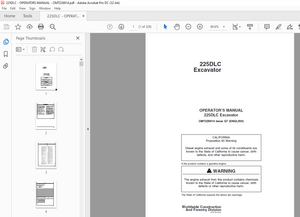 John Deere 225DLC Excavator OPERATOR’S MANUAL OMT226914 - PDF DOWNLOAD
