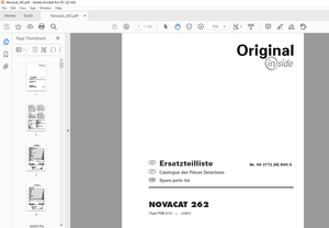 Pottinger Tractor Mower NOVACAT 262 Spare parts list Manual – PDF DOWNLOAD