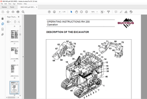 Cat Bucyrus RH200 Hydraulic Excavator OPERATING INSTRUCTIONS MANUAL BI651493 – PDF DOWNLOAD