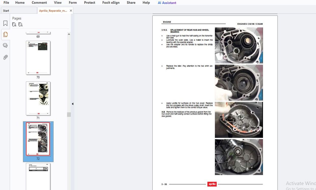 Cfhd Engine.pdf Aprilia C361M C364M C216M Engines Workshop Manual – PDF DOWNLOAD