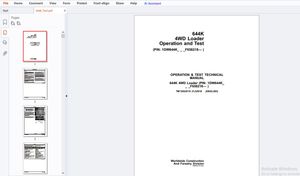 John Deere 644K 4WD Loader Operation &amp; Test Technical Manual TM13052X19 - PDF DOWNLOAD