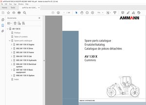 Ammann AV 130 X Tandem Roller Parts Manual 4022079 PDF