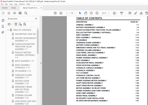 Bendi Landoll Forklift Series III-C Parts List Manual – PDF DOWNLOAD