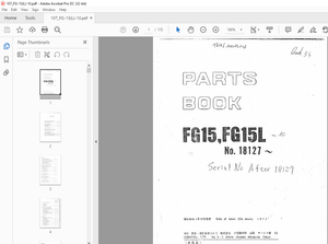 Komatsu Forklift FG,FG15L Parts Manual - PDF DOWNLOAD
