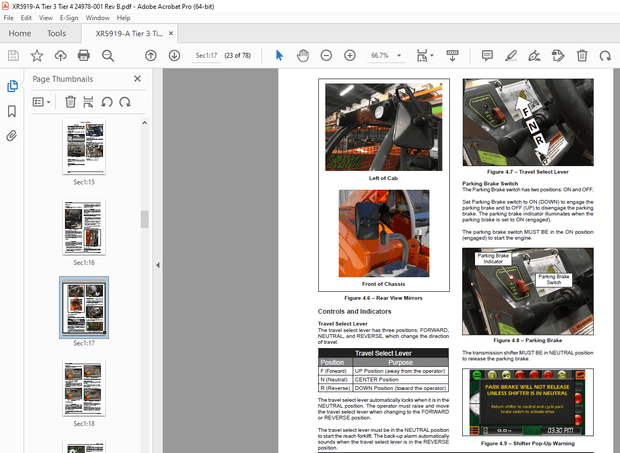 XTREME Telehandler XR5919-A Operation &amp; Safety Manual PDF
