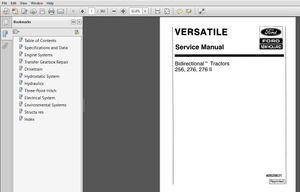 New Holland Ford 256 276 276 II Bi-directional Versatile Tractor Service Repair Manual (40025631)-NH