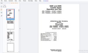 John Deere 550K &amp; 650K Crawler Dozer Operation &amp; Test Technical Manual TM13356X19 – PDF DOWNLOAD