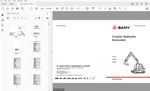 Sany SY55C3 SY55C9 SY60C1 Crawler Hydraulic Excavator Service Manual – PDF DOWNLOAD
