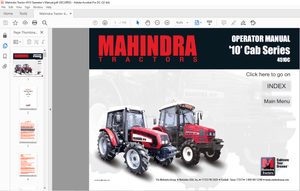 Mahindra Tractor ’10’ Cab Series 4510C Operator’s Manual – PDF DOWNLOAD