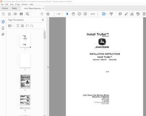 John Deere KK23430 Installation Instruction Manual - PDF DOWNLOAD