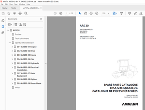 Ammann ARS 30 Single Drum Roller Parts Catalogue Manual 3045302 - PDF DOWNLOAD