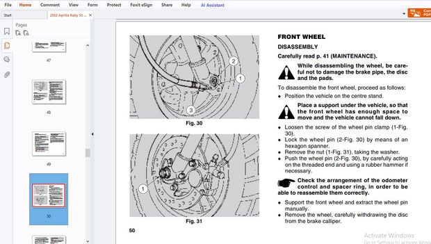 2002 Aprilia Rally 50 Use &amp; Maintenance Manual – PDF DOWNLOAD
