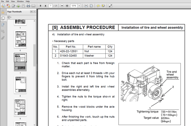 Komatsu Wheel Loader WA600-3 Field Assembly Instruction Manual - PDF DOWNLOAD