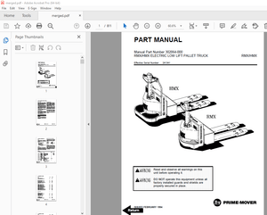 BT Prime-Mover RMX HMX Electric Low Lift Pallet Truck Part Manual - PDF DOWNLOAD