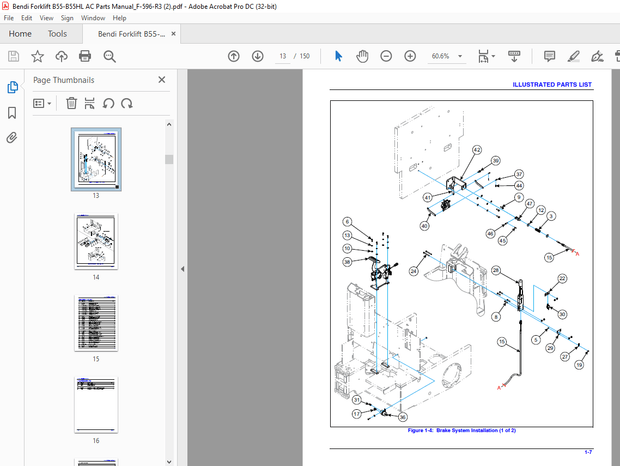 Landoll Bendi Forklift B55AC/B55AC HL Parts Manual F-956-0401 – PDF DOWNLOAD