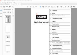 Kalmar DRF 400–450 Workshop Manual VDRF01.01GB – PDF DOWNLOAD